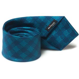 Kiton Cravatta Petrolio Seta Uomo