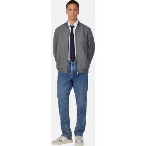 Boggi, Bomber In Lana, Uomo, Grigio, Taglia: L