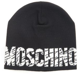 Moschino Cappello Nero Lana Uomo