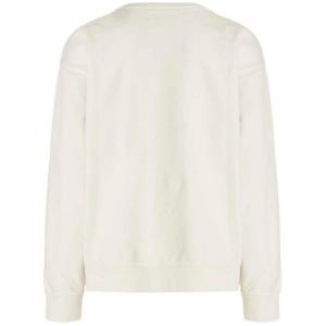 Felpa Con Ricamo Logo Maison Margiela Bianco Taglia S Maison Margiela  Taglia S