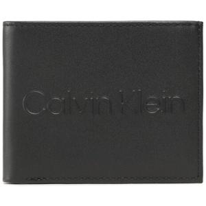 33-Portafoglio grande da uomo Ck Set Bifold 5cc W/Coin K50K509972 Nero