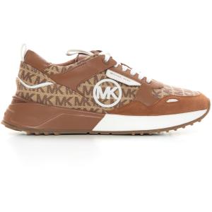 Michael Kors Sneakers con rialzo allacciata TheoTrainer Beige Pelle Donna