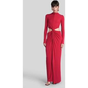 Abito lungo Keri in viscosa Rossa
