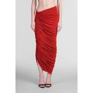 Gonna Skirt 08 in viscosa Rossa