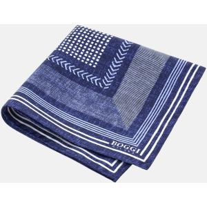 Boggi, Pochette Mix Fantasie In Seta, Uomo, Blu