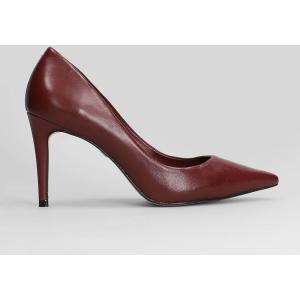 Decollete  in Pelle Bordeaux