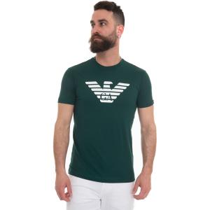 Emporio Armani T-shirt girocollo Verde Cotone Uomo