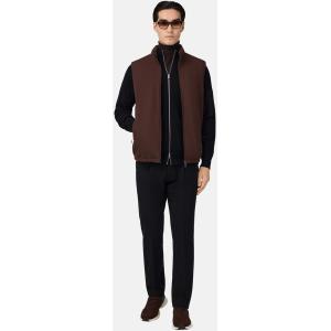 Boggi, Gilet In Tessuto Tecnico, Uomo, Marrone, Taglia: L