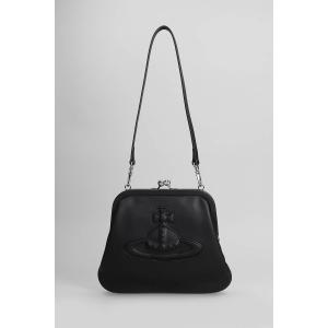 Borsa a spalla Vivienne clutch in Pelle Nera