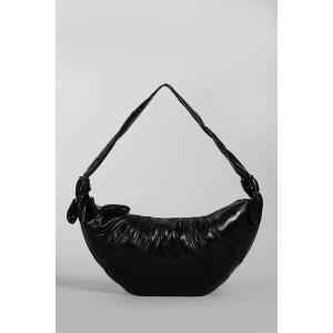 Borsa a spalla Large croissant in Cotone Nero