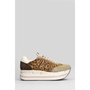 Sneakers Beth in pelle e tessuto Animalier