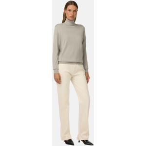 Boggi, Maglia Dolcevita Di Lana Superfine Seta, Donna, Sabbia, Taglia: S