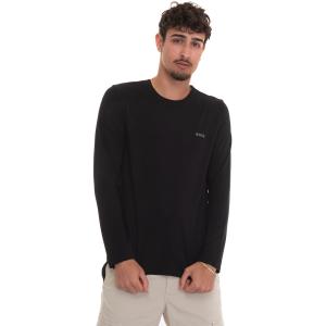 BOSS T-shirt manica lunga girocollo Nero Cotone Uomo