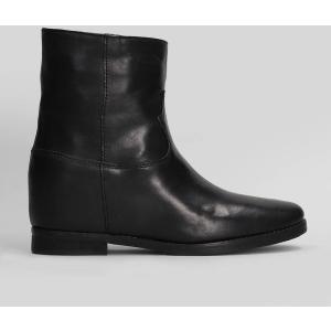 Tronchetto zeppa interna  in Pelle Nera