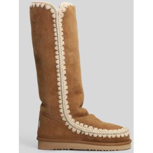 Stivali tacco basso Eskimo 40 in Camoscio Cuoio naturale