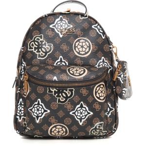Guess Zaino house party 4g logo peony Marrone Poliuretano Donna