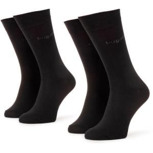 33-Set di 2 paia di calzini lunghi da uomo 6702 Nero