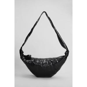 Borsa a spalla Mrdium croissant in Cotone Nero