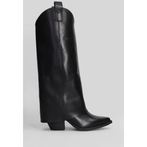 Stivali texani Natasha in Pelle Nera