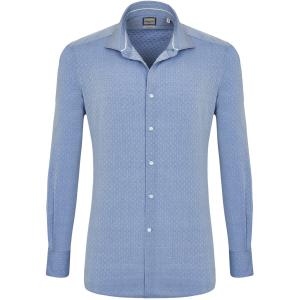 Camicia trendy con microfantasia francese