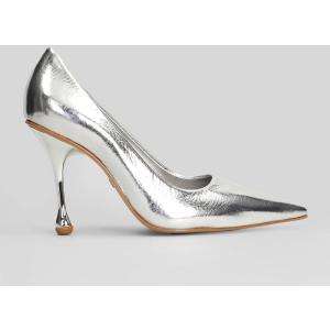 Decollete  in Pelle Argento