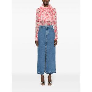 Denim Long Skirt Philosophy Blu Taglia 38