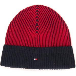 Tommy Hilfiger Set Sciarpa e Cappello Rosso Cotone Uomo