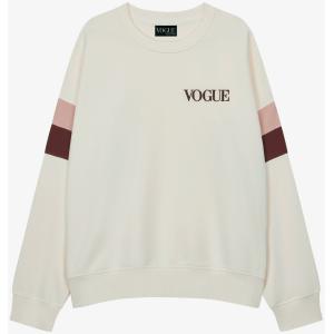 Felpa VOGUE Retro Sports crema con dettagli a contrasto