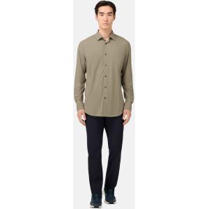 Boggi, Camicia In Nylon Elasticizzato Slim Fit, Uomo, Beige, Taglia: M