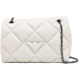 Borsa a spalla con logo goffrato