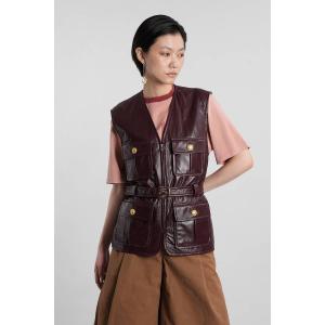 Gilet  in Pelle Marrone