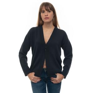 Blue Les Copains Cardigan corto Grigio Lana Donna