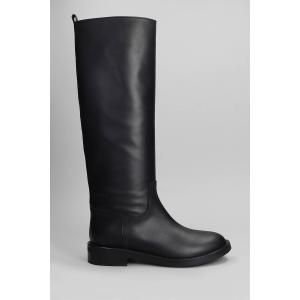 Stivali tacco basso  in Pelle Nera