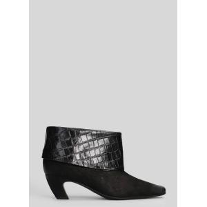 tronchetti tacco alto  in Pelle Nera