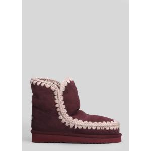 tronchetti tacco basso Eskimo 18 in Camoscio Bordeaux