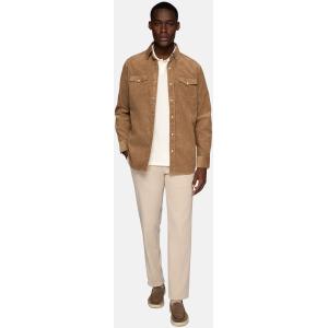 Boggi, Camicia In Velluto Di Cotone Regular Fit, Uomo, Nocciola, Taglia: XL