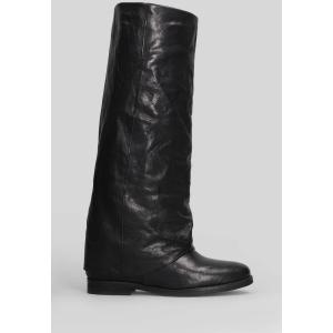 Stivali tacco basso  in Pelle Nera