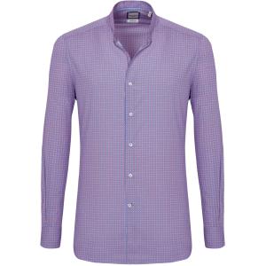Camicia trendy lilla con colletto alla coreana collo coreana