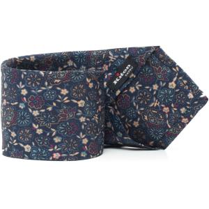 Kiton Cravatta Blu Seta Uomo