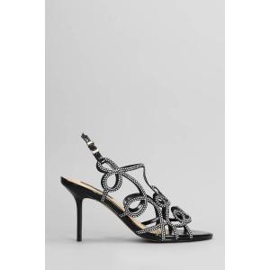 Sandali  in pelle e camoscio Nero