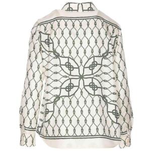 Camicia Con Stampa Nodi Tory Burch Bianco Taglia 4 Tory Burch  Taglia 4