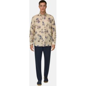 Boggi, Camicia In Lino Regular Fit, Uomo, Naturale, Taglia: S