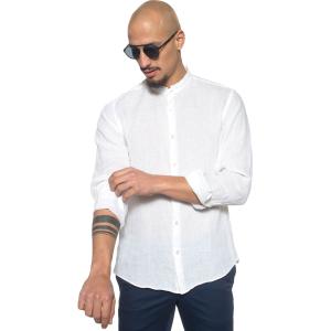 BOSS Camicia di lino guru Bianco Lino Uomo