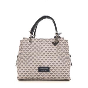 Emporio Armani Borsa a mano Beige-blu Poliestere Donna