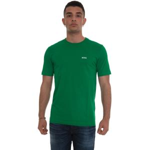 BOSS T-shirt girocollo TEE Verde Cotone Uomo