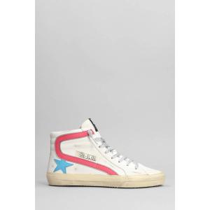 Sneakers Slide in Pelle Bianca