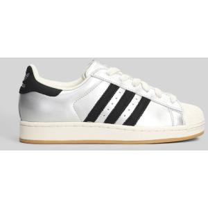 Sneakers Superstar II in Pelle Argento