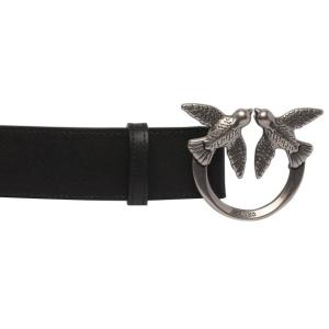 Cintura In Pelle Con Fibbia Logata Pinko Nero Taglia S Pinko  Taglia S