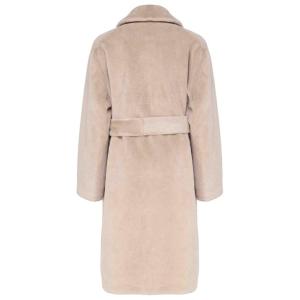 Pelliccia Sintetica Con Cintura A Fascia Pinko Nude e Neutro Taglia 44 Pinko Taglia 44
