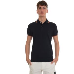 Ecoalf Polo mezza manica Alexalf Blu Cotone riciclato Uomo